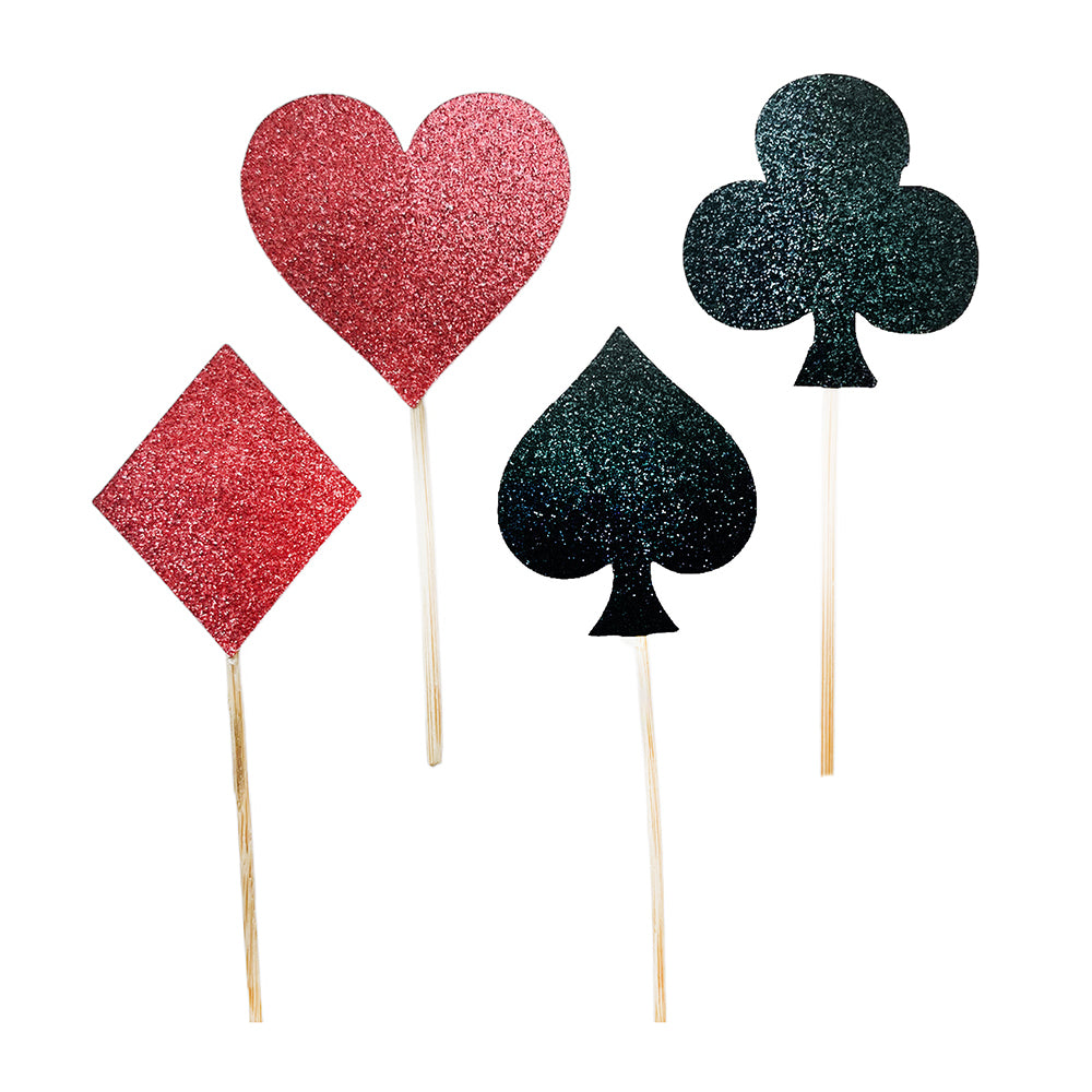 Casino/Poker Night Cupcake Toppers [4 pcs] - Party wholesale hub