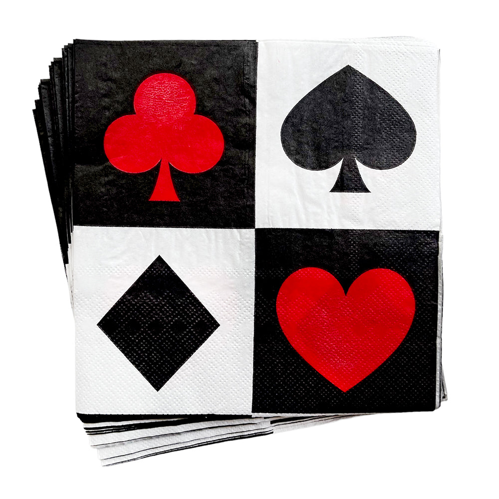 Casino  Poker Paper Napkins [ 10 Pcs] - Party wholesale hub