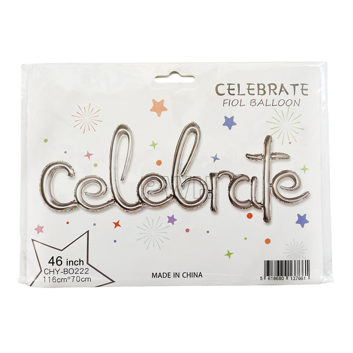 Celebrate Script Letter Foil Balloon