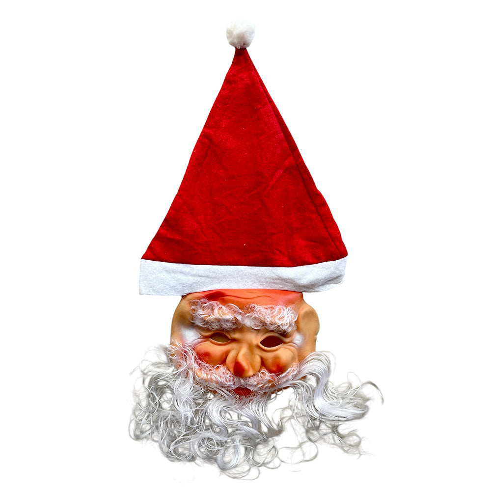 Christmas Santa Caps with Beard (1 Pcs) - Party wholesale hub