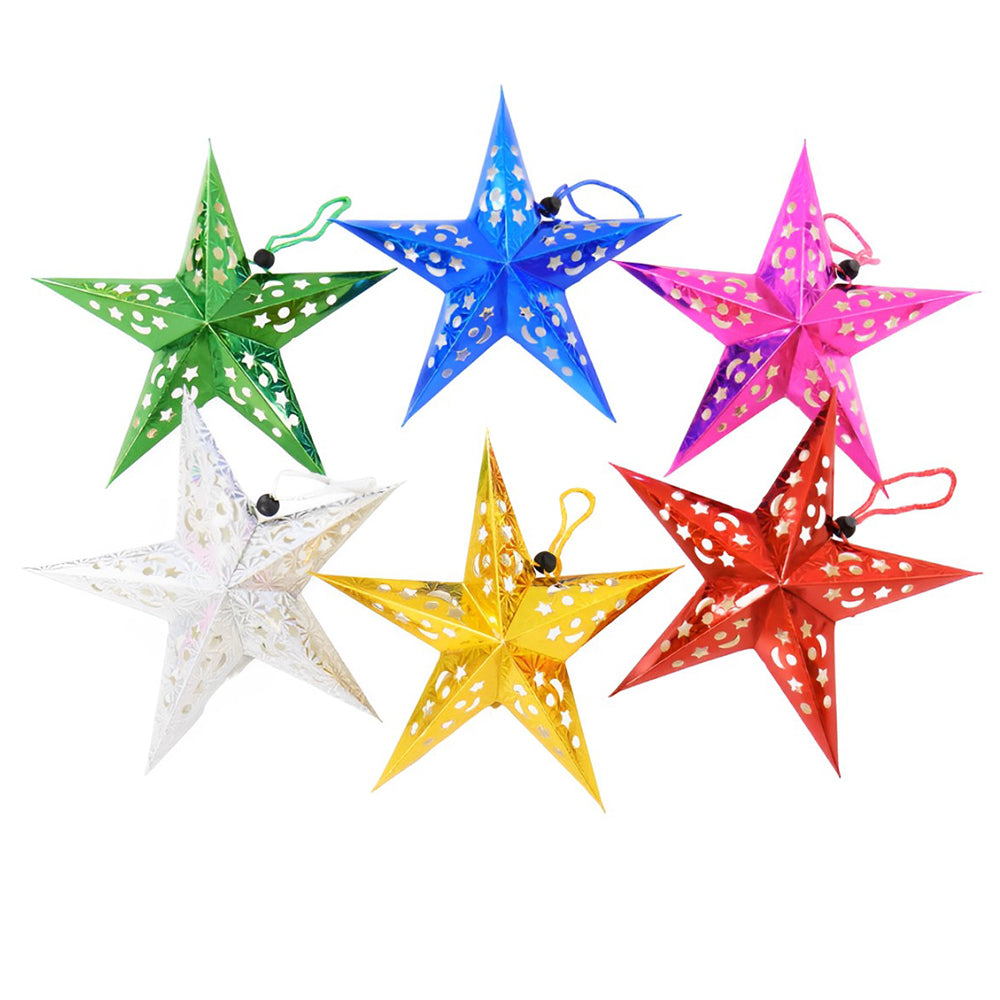 Christmas Hanging Paper Star Assorted Party wholesale hub