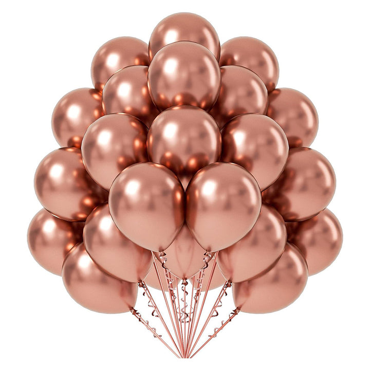 10" Chrome balloons - 50Pcs [ Golden,Silver,RoseGold ]