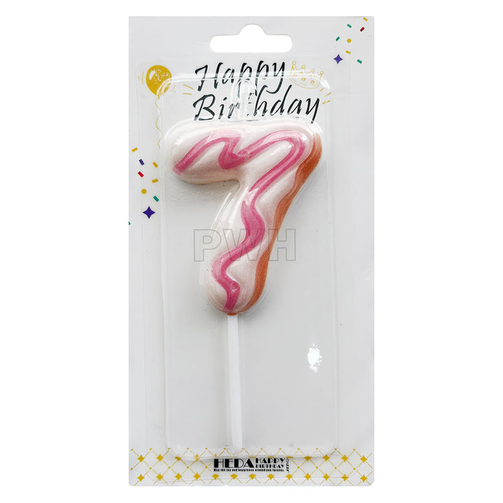 Donut Shape Number Candle  [0-9] - White