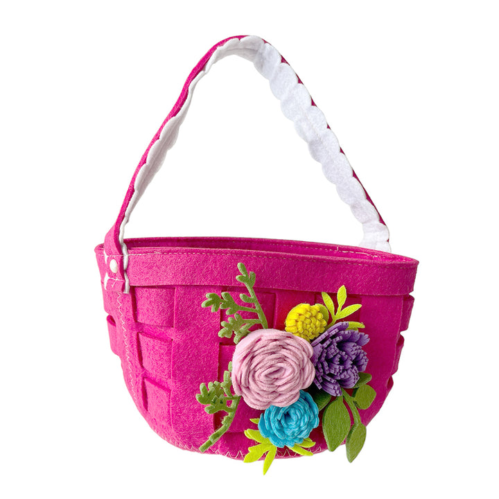 FELT MATERIAL FLORAL BASKET FOR GIFT HAMPER-PARTY WHOLESALE HUB