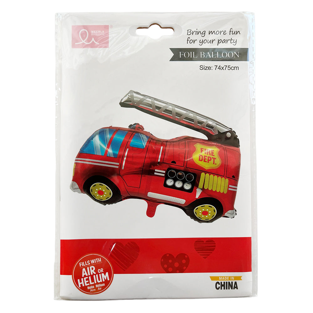 Fire Engine Shaped Foil Balloon