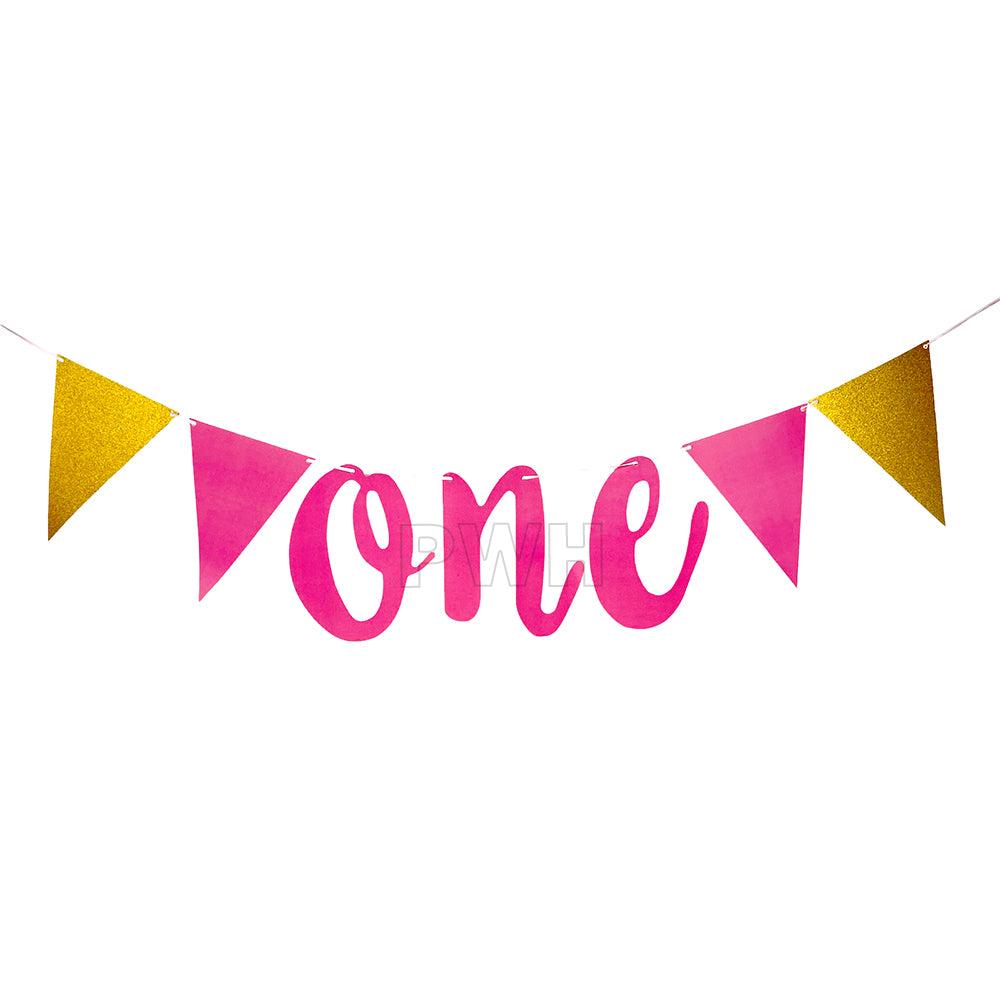 First Birthday Paper Banner for Boy and Girl