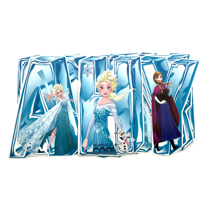 Frozen Characters Theme Birthday Wall Banner - Party Wholesaled Hub