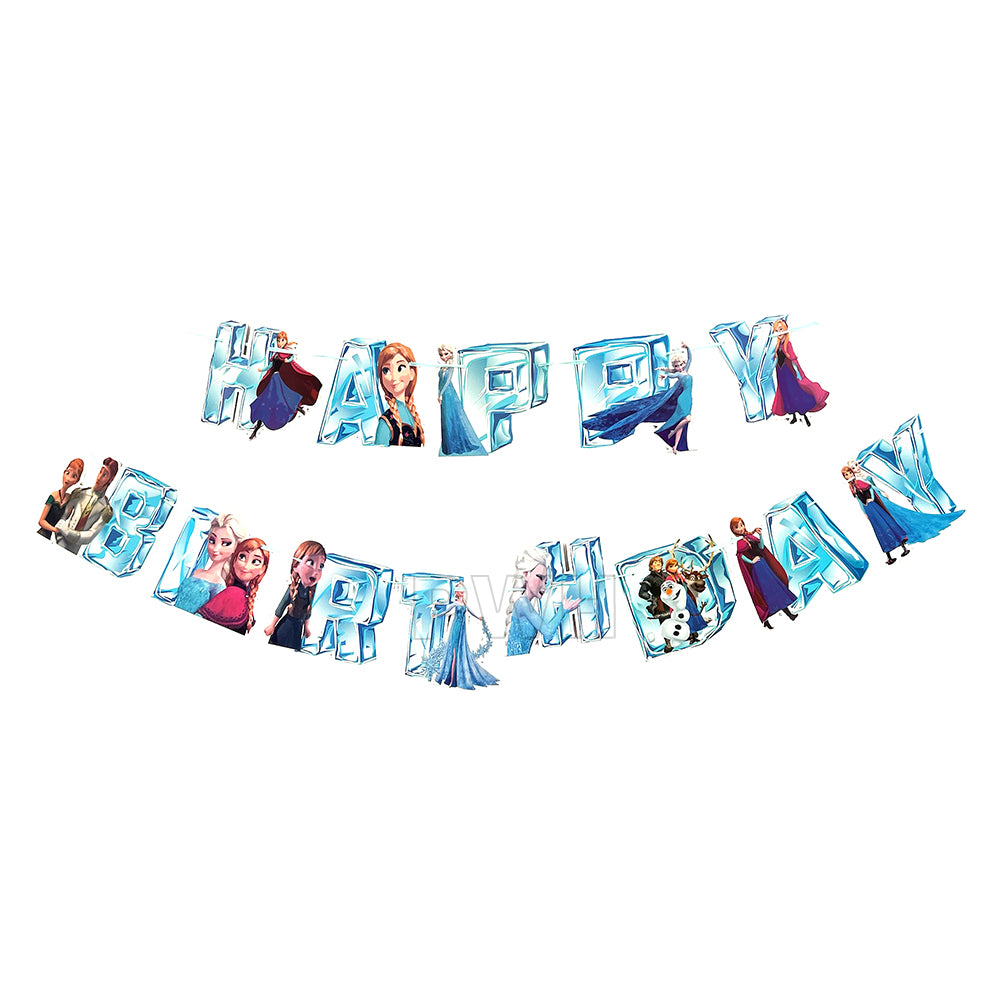 Frozen Characters Happy Birthday Wall Banner