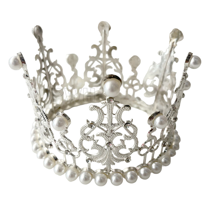 Full Round Queen Pearl Head Crown