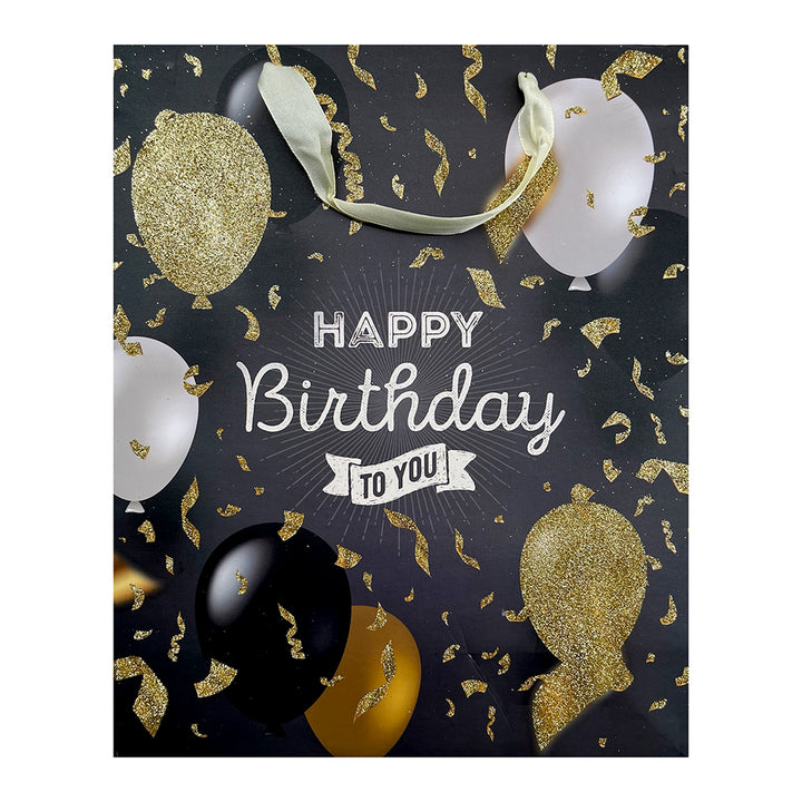 GLITTER HAPPY BIRTHDAY TO YOU PAPER GIFT BAG-PARTY WHOLESALE HUB