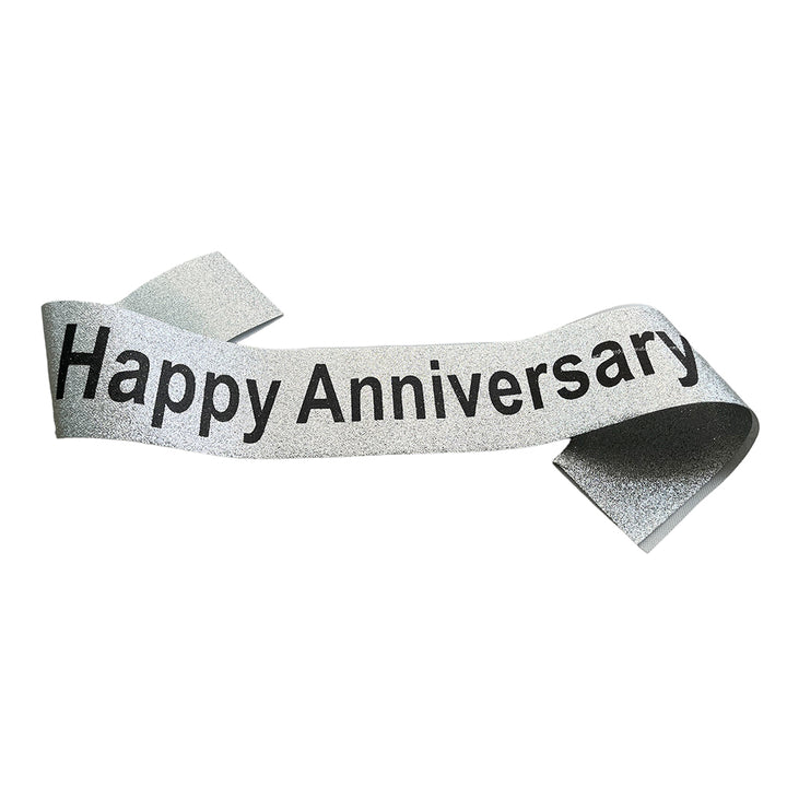 HAPPY ANNIVERSARY GLITTER SASH PARTY WHOLESALE HUB