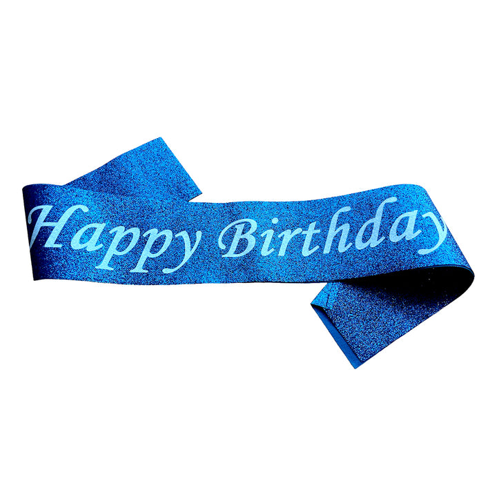 HAPPY BIRTHDAY GLITTER SASH_._PARTY WHOLESALE HUB