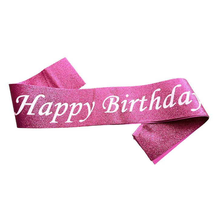 HAPPY BIRTHDAY GLITTER SASH_._PARTY WHOLESALE HUB