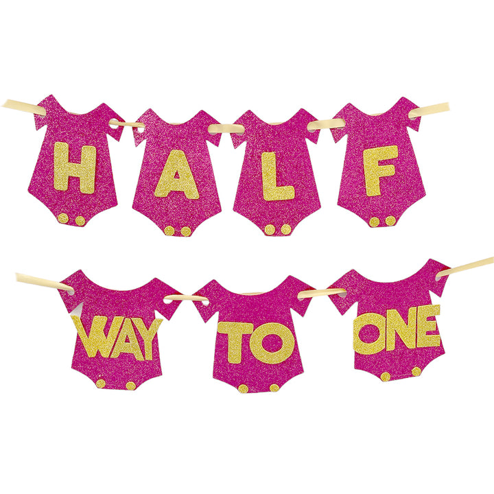 Half-Way to One Banner (Blue) - Party wholesale hub