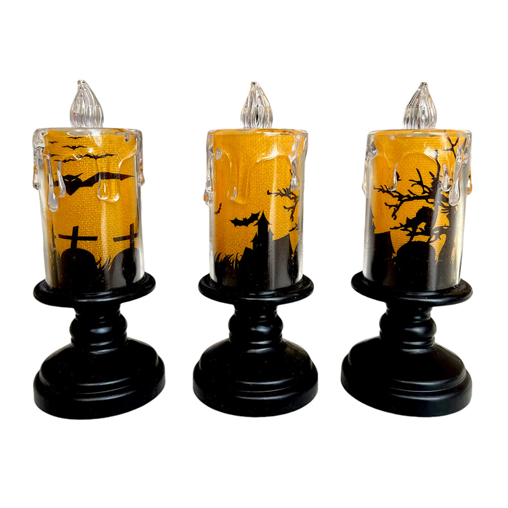 Halloween LED Candle with Stand (1 pcs) Party wholesale hub