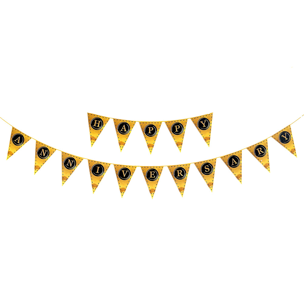 Happy Anniversary Flags Wall Banner - Party Wholesale Hub