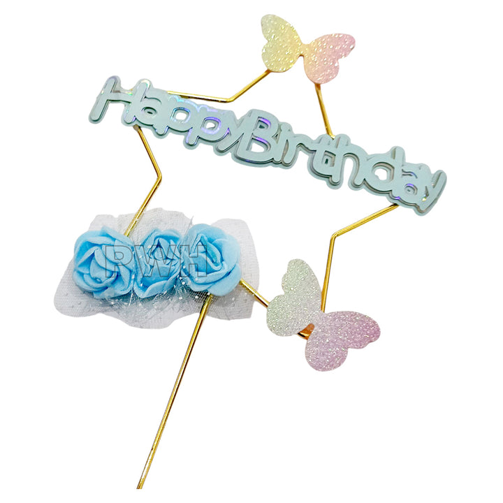 Happy Birthday 3D Cake Topper - Assorted