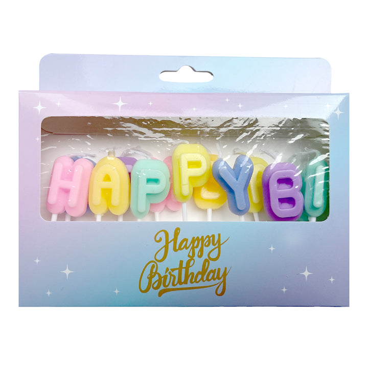 Happy Birthday Letters Candle Set-Party wholesale hub