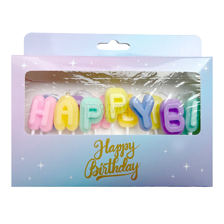 Happy Birthday Letters Candle Set