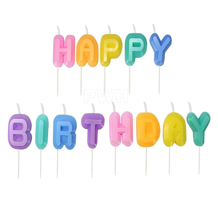 Happy Birthday Letters Candle Set