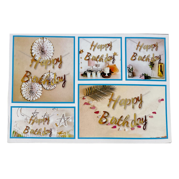 happy birthday neon cursive banner  bunting - party wholesale hub