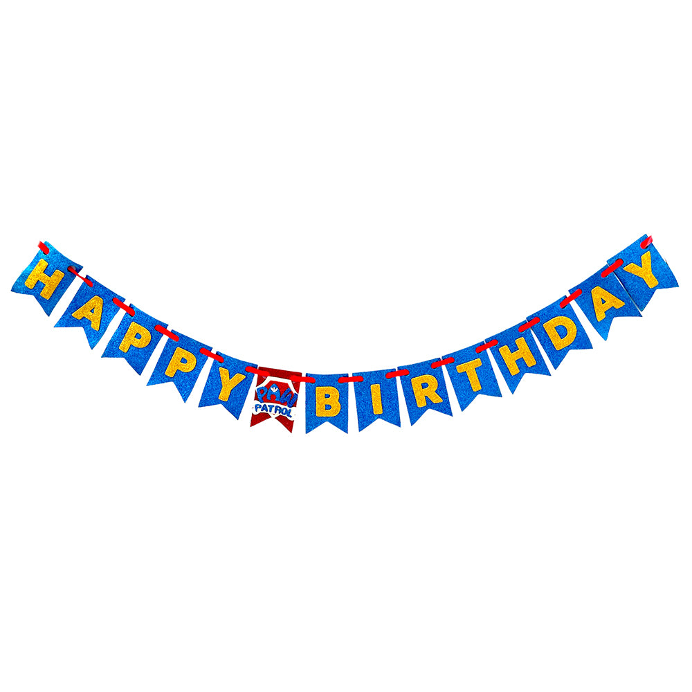 Happy Birthday PAW Petrol Eva Banner - Party wholesale hub