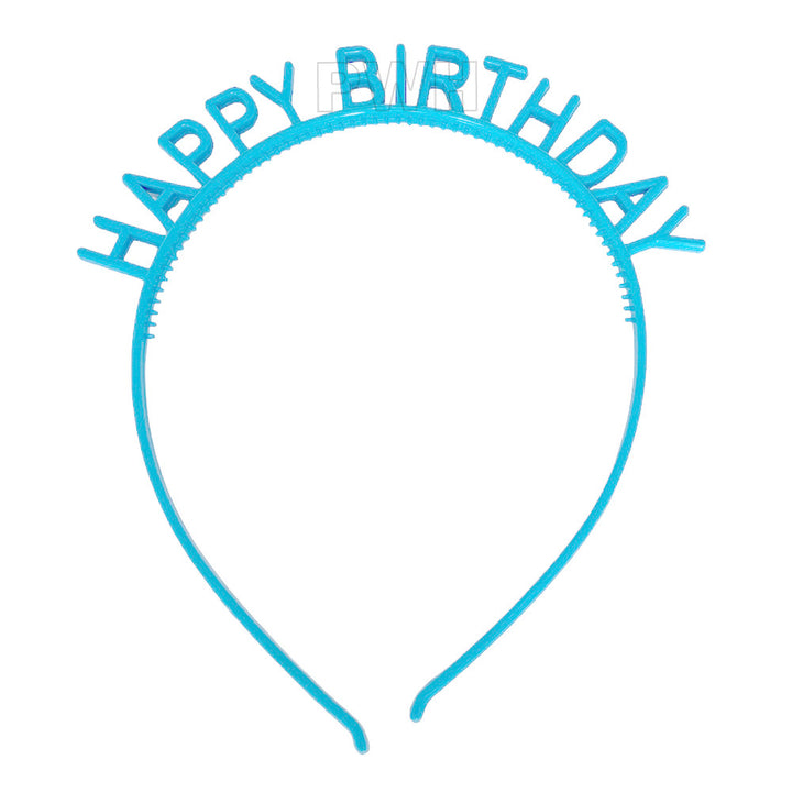 Happy Birthday Plastic Head band - Assorted Colors