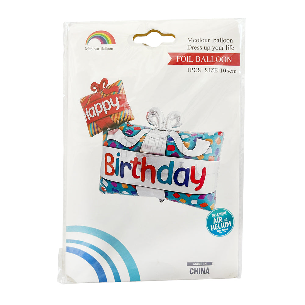 41" Happy Birthday Two Foil Balloons Set