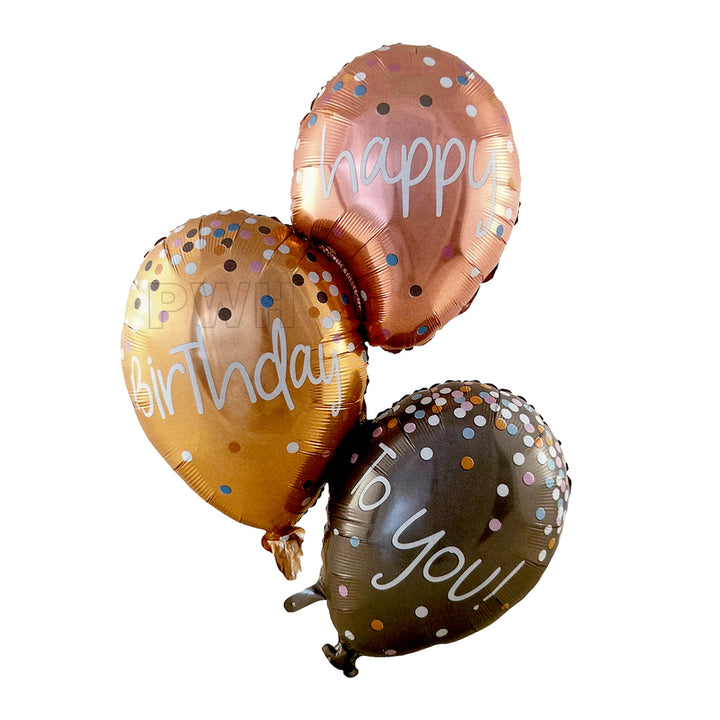 Happy Birthday to You 3-in-1 Foil Balloons Set