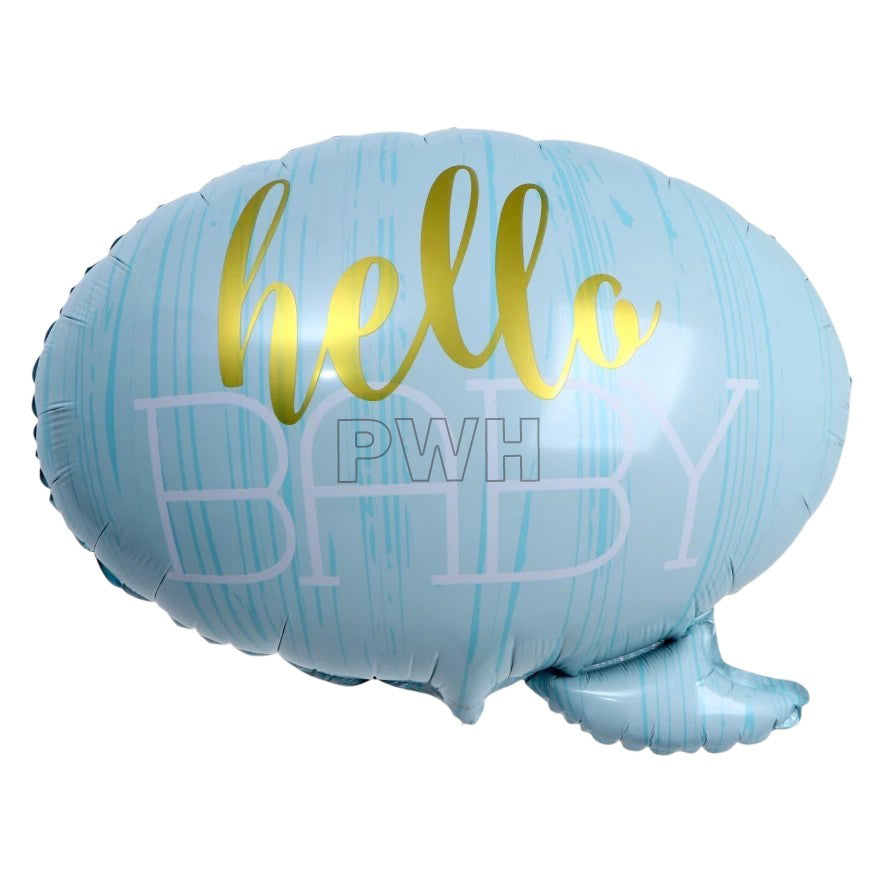 24" Hello Baby Boy Arrival Foil Balloon - Blue