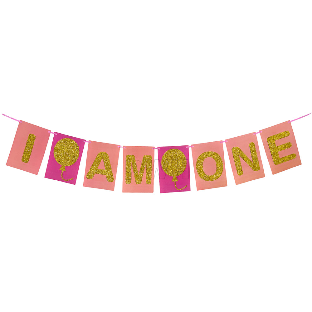 I AM ONE Balloons Theme Wall Banner