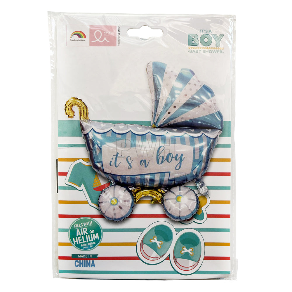 It's A Boy Pram Foil Balloon