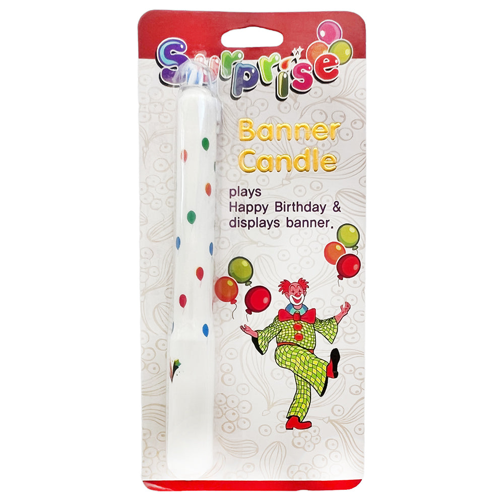 Joker Clown Banner Candle-party wholesale hub