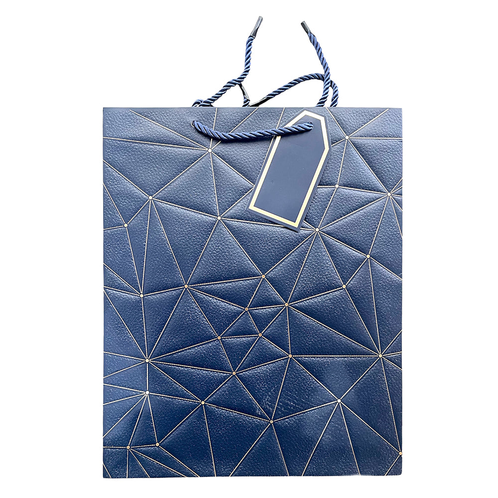 LEATHER LOOK PAPER GIFT BAG_ZIG ZAG-PARTY WHOLESALE HUB