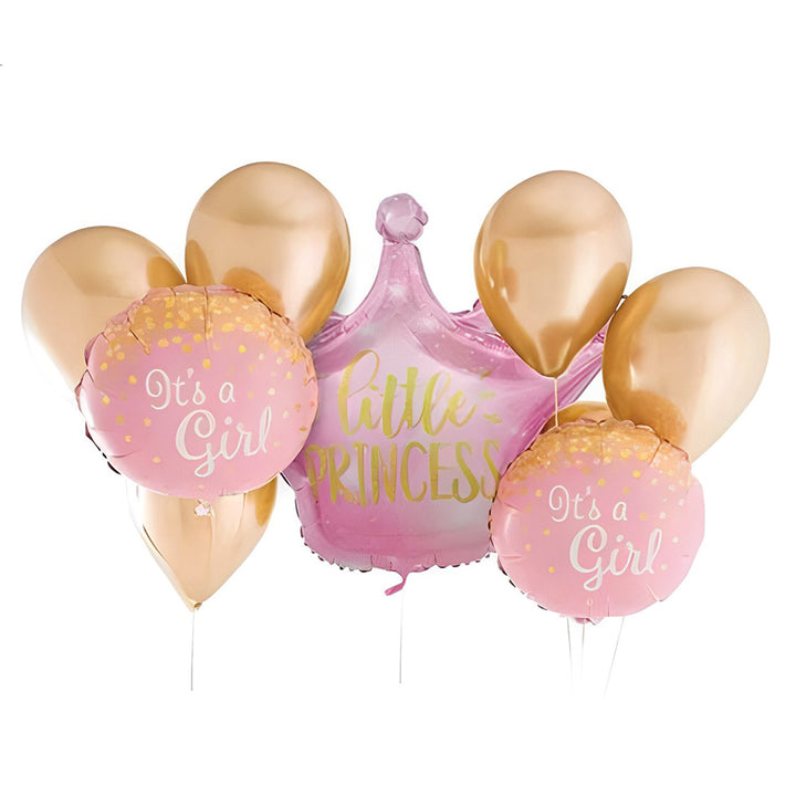 Little Prince It's a GIRL 9 in 1 Balloons Bouquet Set - Party wholesale hub