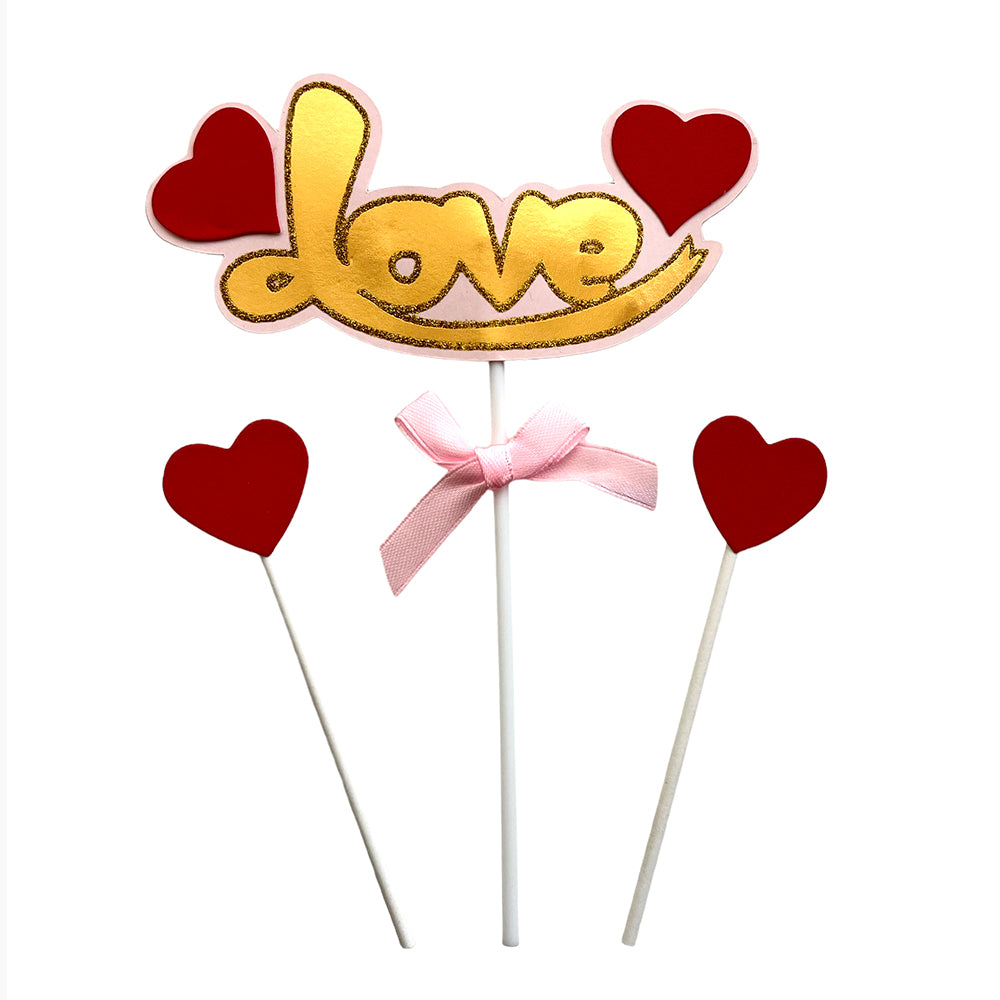 Love Cake Topper Set 3pcs-Party wholesale hub