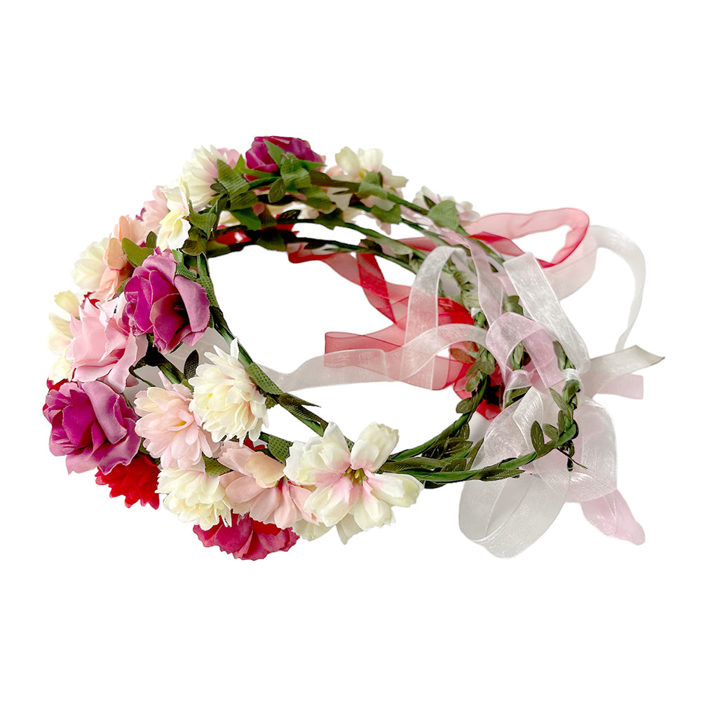 MIX FLOWER FLORAL TIARA PARTY WHOLESALE HUB