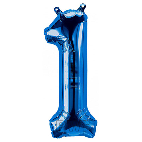 40" Blue Colors Foil Number - (Numbers 0-9)