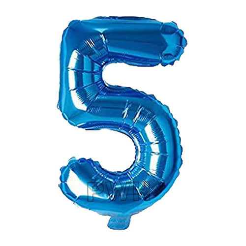 40" Blue Colors Foil Number - (Numbers 0-9)