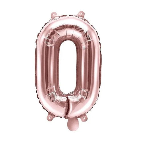 Mcolour 40 Rose Gold Foil Number 0 - Party wholesale hub