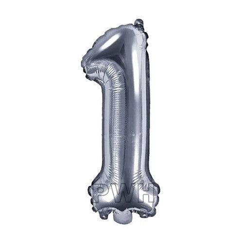 40" Sliver Colors Foil Number - (Numbers 0 - 9)