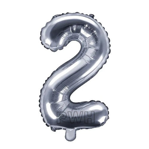 40" Sliver Colors Foil Number - (Numbers 0 - 9)