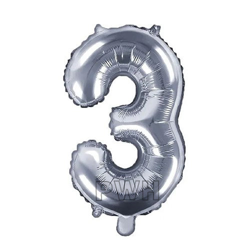 40" Sliver Colors Foil Number - (Numbers 0 - 9)