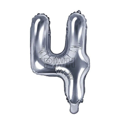 40" Sliver Colors Foil Number - (Numbers 0 - 9)