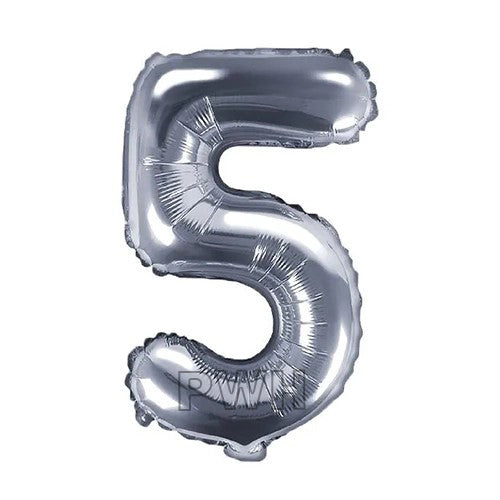 40" Sliver Colors Foil Number - (Numbers 0 - 9)