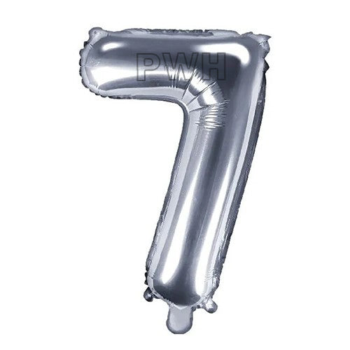 40" Sliver Colors Foil Number - (Numbers 0 - 9)