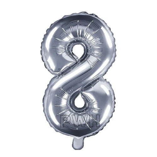 40" Sliver Colors Foil Number - (Numbers 0 - 9)