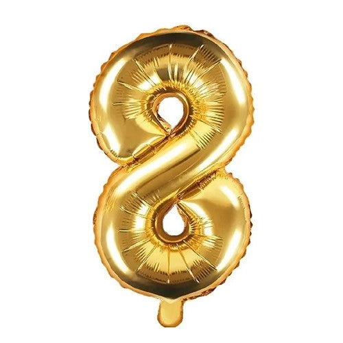 Mcolour 40 Golden Foil Number 8 - Party wholesale hub