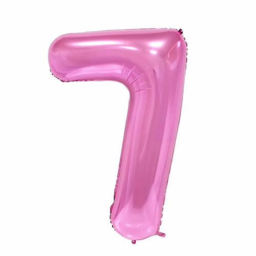 Mcolour 40 Pink Foil Number 7 - Party wholesale hub