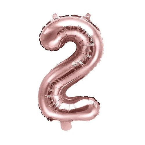 Mcolour 40 Rose Gold Foil Number 2 - Party wholesale hub